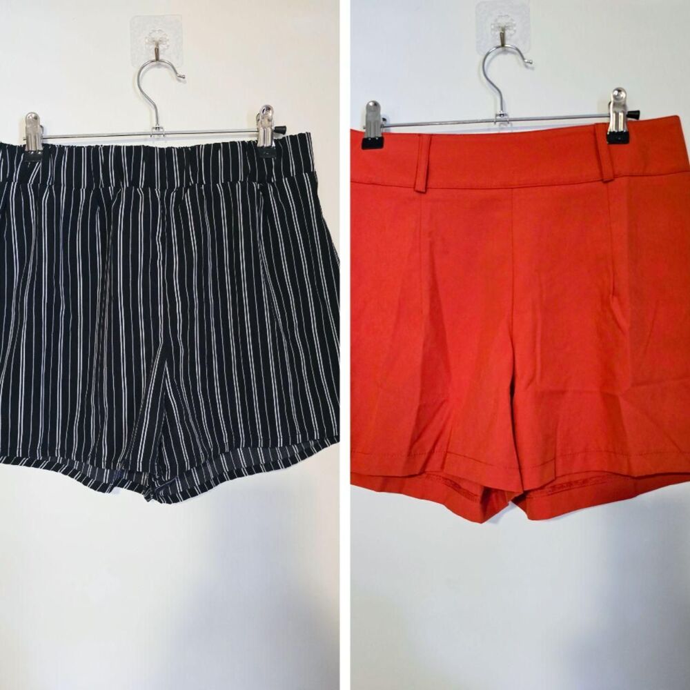 Unbranded Women's Orange and Black Shorts